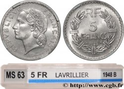 5 francs Lavrillier, aluminium 1948 Beaumont-Le-Roger F.339/15 SPL63 GENI