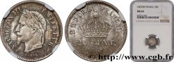 20 centimes Napoléon III, tête laurée, grand module 1867 Strasbourg F.150/2