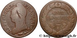 Cinq centimes Dupré, grand module, CNIQ 1797 Paris F.115/6 VG
