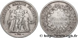 5 francs Hercule, IIe République 1849 Bordeaux F.326/7 TB