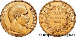 20 francs or Napoléon III, tête nue 1855 Paris F.531/3