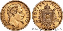 20 francs or Napoléon III, tête laurée 1861 Paris F.532/1