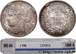 1 franc Cérès, IIIe République 1888 Paris F.216/10