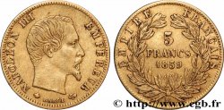 5 francs or Napoléon III, tête nue, grand module 1859 Strasbourg F.501/8