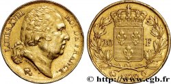 20 francs or Louis XVIII, tête nue 1820 Perpignan F.519/21