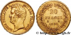 20 francs or Louis-Philippe, Tiolier, tranche inscrite en relief 1830 Paris F.525/1