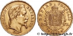 20 francs or Napoléon III, tête laurée, petit BB 1869 Strasbourg F.532/21