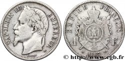 1 franc Napoléon III, tête laurée 1867 Strasbourg F.215/7 TB30