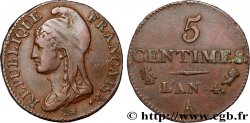 5 centimes Dupré, petit module 1796 Paris F.113/1