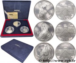 Coffret de trois 100 francs Belle Épreuve - Bicentenaire du Musée du Louvre 1993 Pessac F5.1622 2 FDC