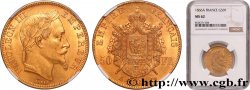 50 francs or Napoléon III, tête laurée 1866 Paris F.548/6