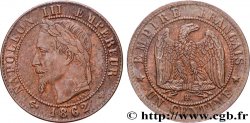 Un centime Napoléon III, tête laurée 1862 Strasbourg F.103/5