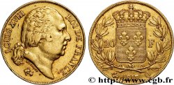 20 francs or Louis XVIII, tête nue 1817 Perpignan F.519/8