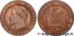 Un centime Napoléon III, tête laurée 1862 Strasbourg F.103/6