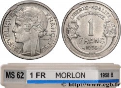 1 franc Morlon, légère 1958 Beaumont-Le-Roger F.221/22 MS62 GENI