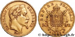 20 francs or Napoléon III, tête laurée 1863 Paris F.532/6
