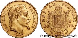 20 francs or Napoléon III, tête laurée 1866 Strasbourg F.532/14