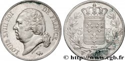 5 francs Louis XVIII, tête nue 1822 Lille F.309/75