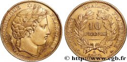 10 francs or Cérès, IIe République, levrette oreille haute 1850 Paris F.504/1