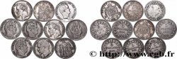 Lot de dix écus de 5 francs n.d. F.-/