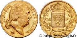 20 francs or Louis XVIII, tête nue 1818 Lille F.519/14