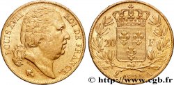 20 francs or Louis XVIII, tête nue 1824 Paris F.519/31