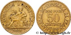Essai de 50 centimes Chambres de Commerce 1921 Paris F.191/2