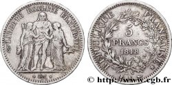 5 francs Hercule, IIe République 1848 Bordeaux F.326/4
