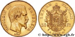 50 francs or Napoléon III, tête nue 1855 Paris F.547/1