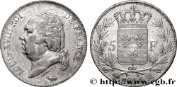 5 francs Louis XVIII, tête nue 1824 Marseille F.309/96