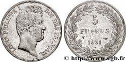 5 francs type Tiolier avec le I, tranche en creux 1831 Nantes F.315/26