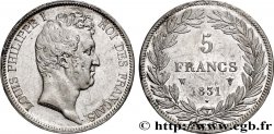 5 francs type Tiolier avec le I, tranche en creux 1831 Lille F.315/27
