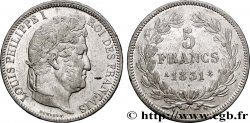 5 francs Ier type Domard, tranche en relief 1831 Paris F.320/1