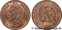 Deux centimes Napoléon III, tête laurée, buste définitif 1861 Paris F.108A/1