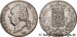 5 francs Louis XVIII, tête nue 1822 Paris F.309/68
