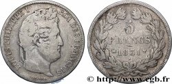 5 francs Ier type Domard, tranche en creux 1831 Marseille F.319/6