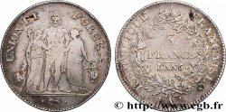 5 francs Union et Force, Union serré, seulement gland extérieur 1798 Paris F.288/47