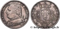 5 francs Louis XVIII, buste habillé 1814 Perpignan F.308/11