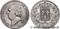 5 francs Louis XVIII, tête nue 1816 Paris F.309/1