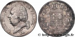 5 francs Louis XVIII, tête nue 1824 Lille F.309/98