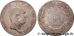 5 francs type Tiolier sans le I, tranche en relief 1830 Paris F.314/1