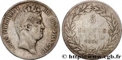 5 francs type Tiolier avec le I, tranche en creux 1831 Bordeaux F.315/20