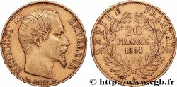 20 francs or Napoléon III, tête nue 1854 Paris F.531/2