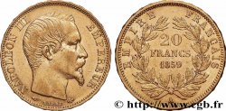 20 francs or Napoléon III, tête nue 1859 Paris F.531/15
