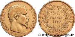 20 francs or Napoléon III, tête nue 1859 Strasbourg F.531/16