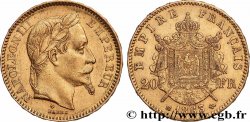 20 francs or Napoléon III, tête laurée 1863 Strasbourg F.532/7