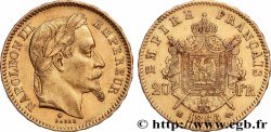 20 francs or Napoléon III, tête laurée 1866 Strasbourg F.532/14
