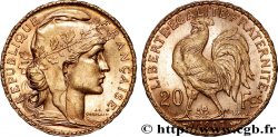 20 francs or Coq, Liberté Égalité Fraternité 1907 Paris F.535/1