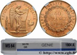 50 francs or Génie 1904 Paris F.549/6 MS64 GENI