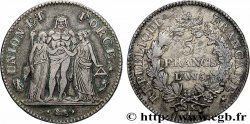 5 francs Union et Force, Union desserré, seulement gland extérieur 1797 Paris F.291/7 XF